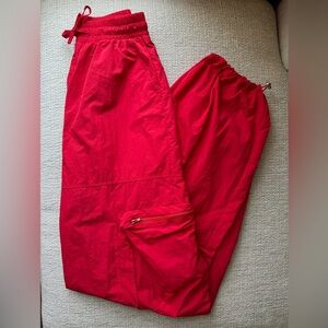 FASHION NOVA parachute jogger (xs) (red)